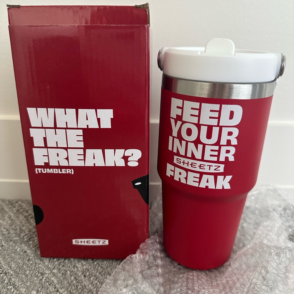 NEW 2025 Sheetz 20 oz Feed Your Inner Freak Tumbler Cup Travel Mug Straw Handle